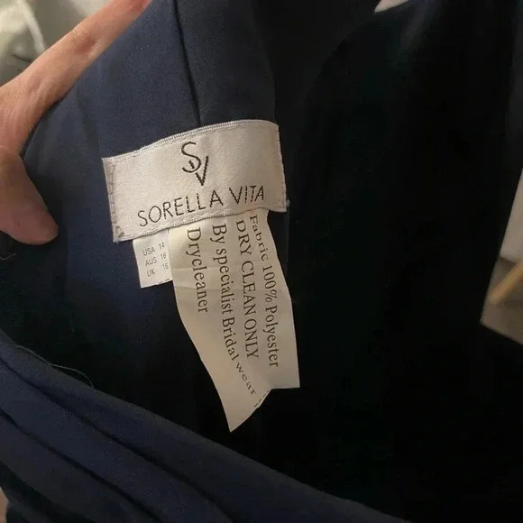 Sorella Vita bridal size 14 — beautiful formal navy gown! - Picture 7 of 7